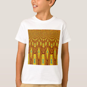 T-shirt Beau Golden Brown Africain Tribal Imprimé vecteur
