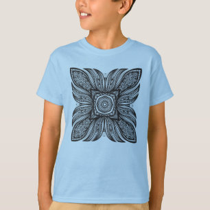 T-shirt Beau griffonnage de carré de décor