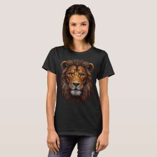 T-shirt Beau Majestic Lion Portrait Mosaic Art