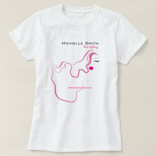 T-shirt Beau marquage à chaud de Hairstyling de cheveux de