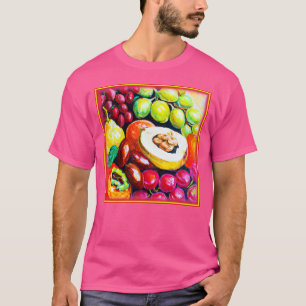 T-shirt Beau Mélange de peinture de fruits de raisin. Comm