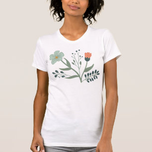 T-shirt Beau motif botanique floral