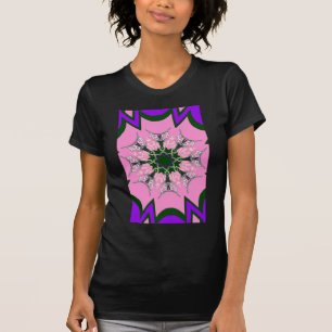 T-shirt Beau motif de teinte violet rose bébé monogramme d
