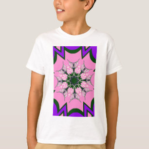 T-shirt Beau motif de teinte violet rose bébé monogramme d