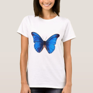 T-shirt Beau papillon Blue Monrach art vintage