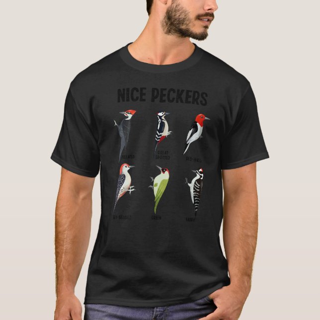 T-shirt Beau Peckers Oiseau Pic (Devant)