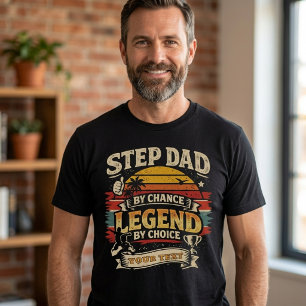 T-shirt Beau-père par hasard Légende par choix Rétro