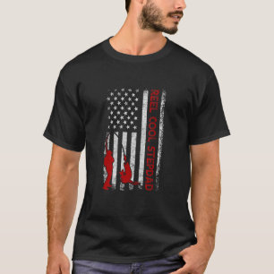 T-shirt Beau-père super cool Drapeau américain Pêche Fête