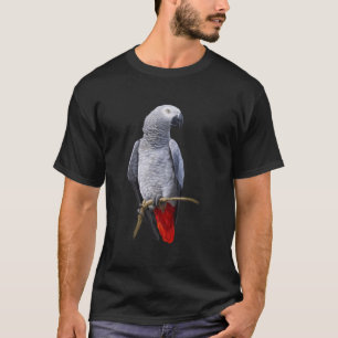 T-shirt Beau perroquet gris africain