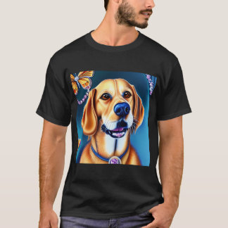 T-shirt Beau personnage de dessin animé Golden Retriever p