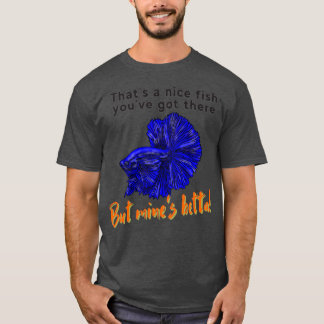 T-shirt Beau poisson betta pun papa plaisante poisson humo