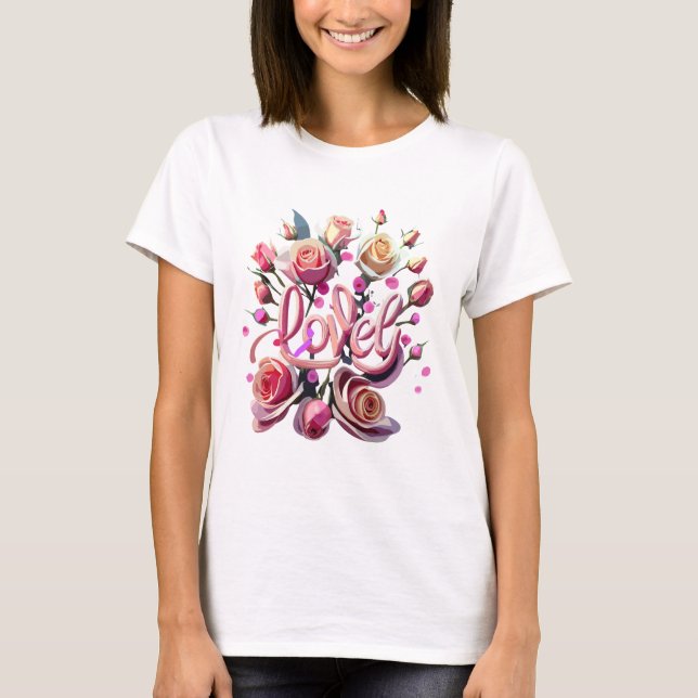 T-shirt Beau Rose (Devant)