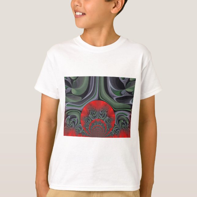 T-shirt Beau Rouge Aurora Art Imprimer (Devant)