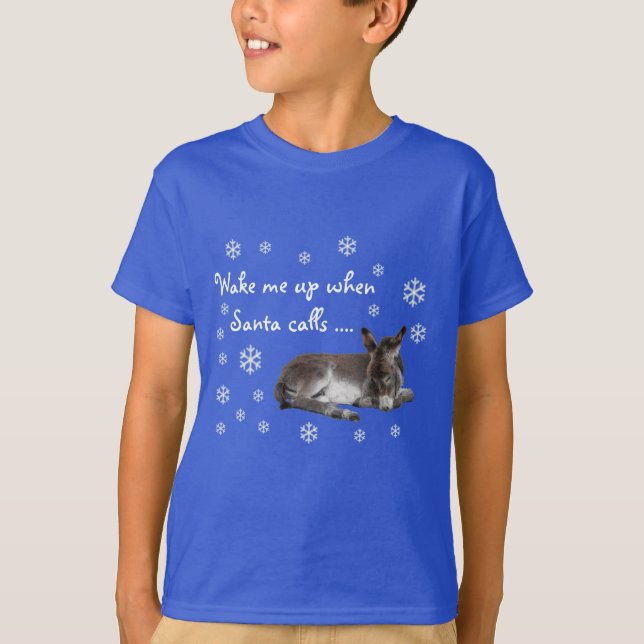 T-shirt Beau Snowflakes à l'âne de Noël (Devant)