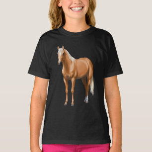 T-shirt Beau Stallion Cheval Palomino Quarter