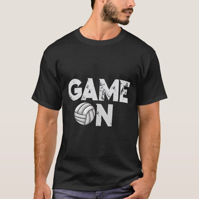 T-shirt Beau Volley-ball Amusant Pour Filles Ados et Femme (Devant)