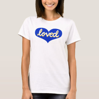 T-shirt BEAUCOUP AIMÉ - coeur d'amour bleu