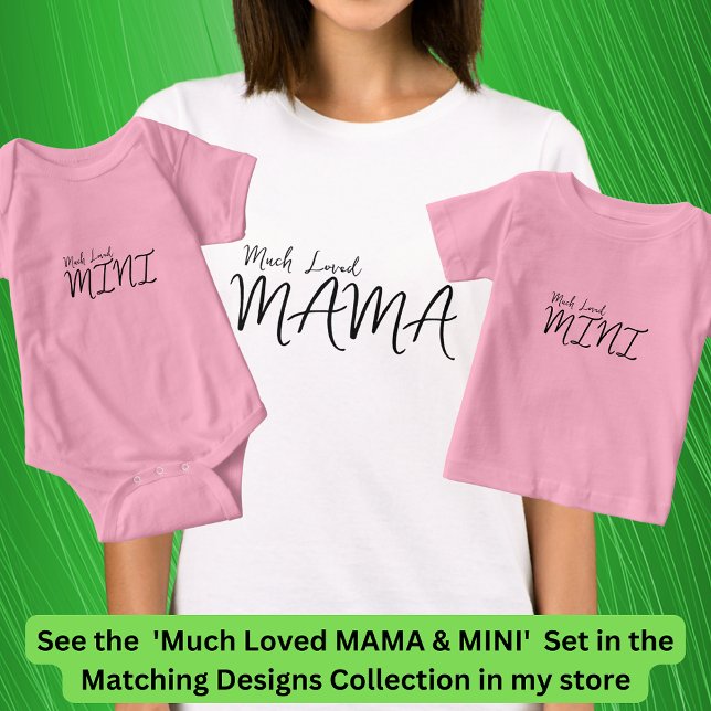 T-shirt Beaucoup aimé MAMA Matching Maman bébé enfant, Mod (Créateur téléchargé)