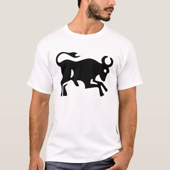 T-shirt Beaucoup de Bull visuel Bovine noire vache T-Sh (Devant)