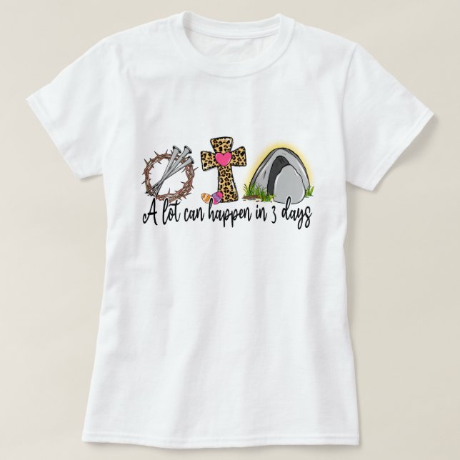 T-shirt Beaucoup De Chaussures Pâques En 3 Jours (Design devant)