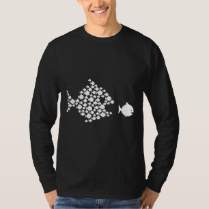 T-shirt Beaucoup de poissons à la recherche de gros poisso