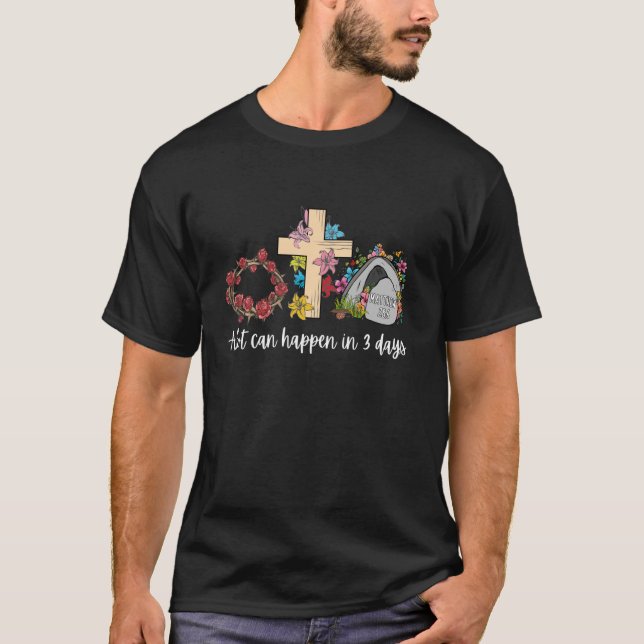 T-shirt Beaucoup peut arriver en 3 jours Floral Retro Vint (Devant)
