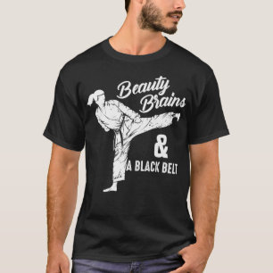 T-shirt Beauté amusante Cerveau Une Ceinture Noire Cute Ka