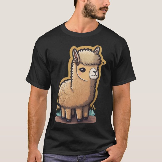 T-shirt Beauté andine mignonne et découpée Gen Z Llama ten (Devant)