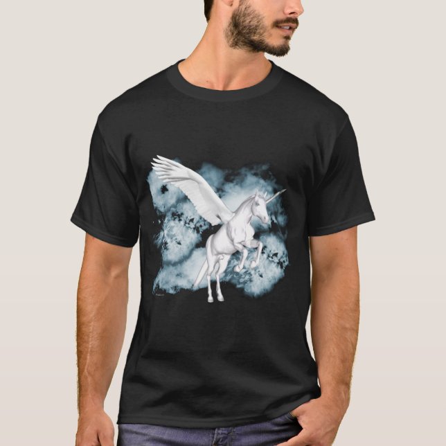 T-shirt Beauté de blanc de Pegasus (Devant)