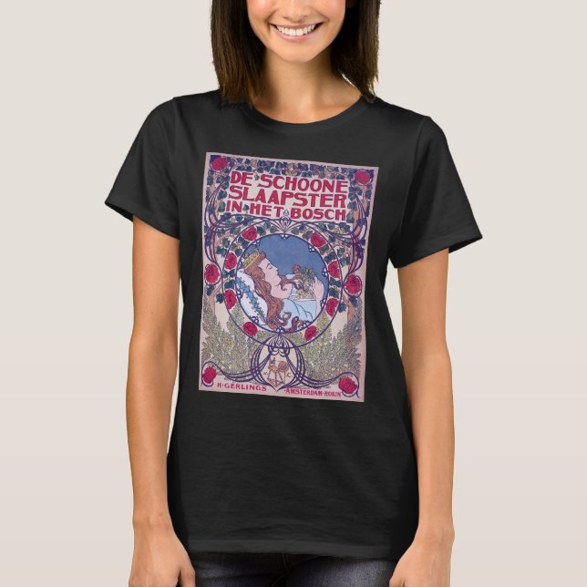 T-shirt Beauté dormante, Art de couverture, Van Caspel (Devant)