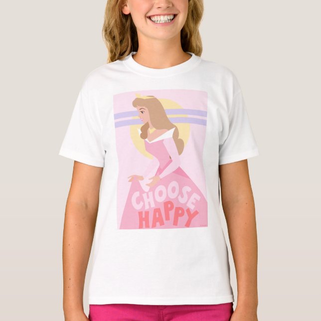 T-shirt Beauté dormante Aurora | Choisissez Happy (Devant)
