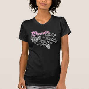 T-shirt Beauté et le logo bas bas de musique des filles