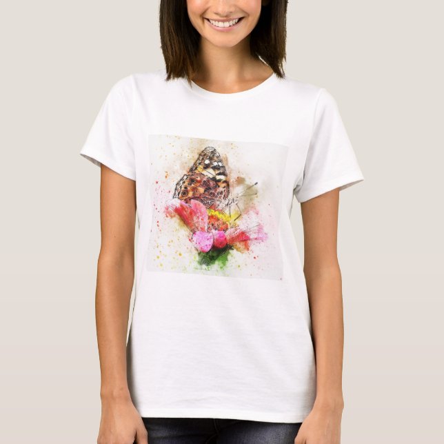 T-shirt "Beauté Whimsical - Beurre à points noirs jaunâtre (Devant)