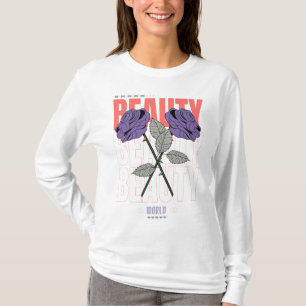 T-shirt Beauté World Shirt - Rose gothique Design esthétiq