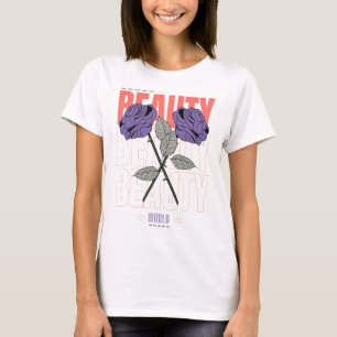 T-shirt Beauté World Shirt - Rose gothique Design esthétiq