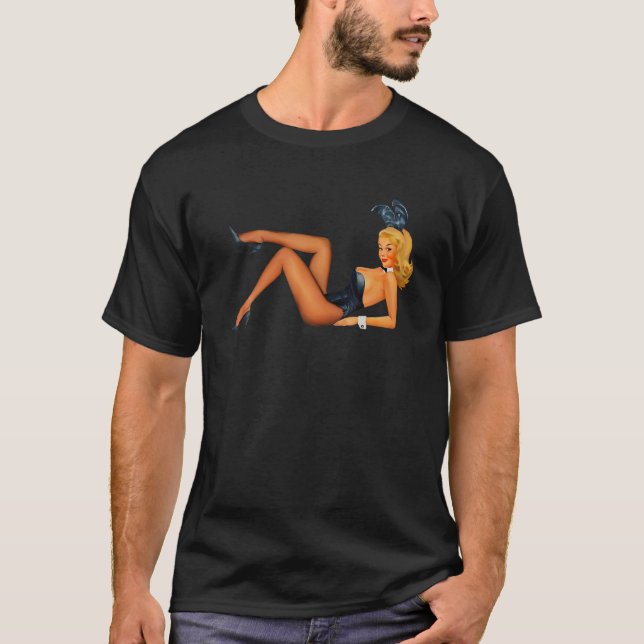 T-shirt Beautiful Blonde Bunny In A Bikini Classic America (Devant)