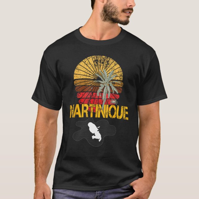 T-shirt Beautiful  idea map of Martinique Madinina 972 (Devant)