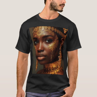 T-shirt Beautiful Nubian Goddess in Gold