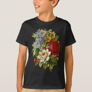 T-shirt Beautiful Romantic Summer Bouquet with Red Rose