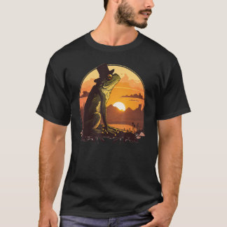 T-shirt Beautifull Frog Sunset on vintage Frog