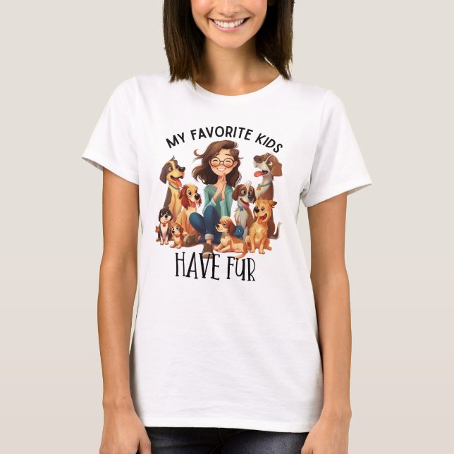 T-shirt Beaux amoureux de les chiens de l'art des mots (Devant)