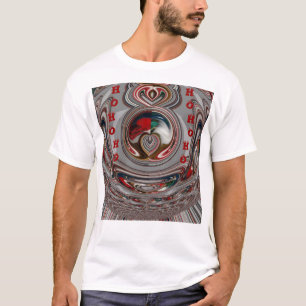 T-shirt Beaux Coeurs de Noël Fêtes Couleurs de saison