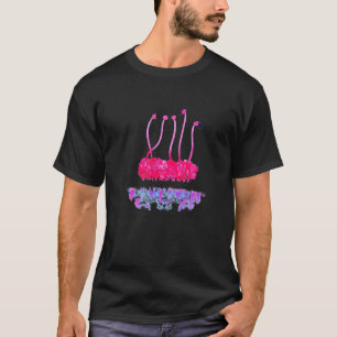 T-shirt Beaux Flamants roses roses de danse tropicale