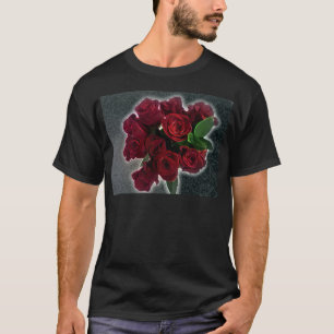 T-SHIRT BEAUX ROSES ROUGES