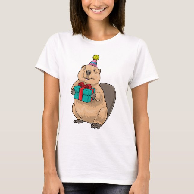 T-shirt Beaver Birthday Package (Devant)
