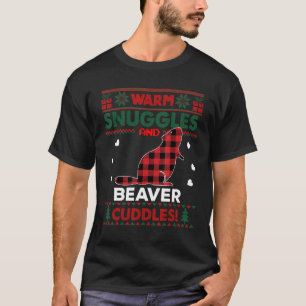 T-shirt Beaver Lover Xmas mignon animal doux pull de Noël