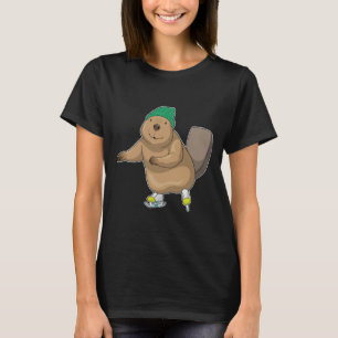 T-shirt Beaver Patinage sur glace Patins sur glace
