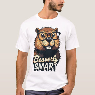 T-shirt Beaverly Smart - Drôle Castor avec lunettes Graphi