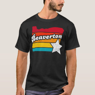 T-shirt Beaverton Oregon Souvenir Vintage désorganisé 1