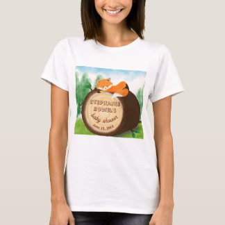 T-shirt Bébé à venir Fête de bébé renard de la forêt